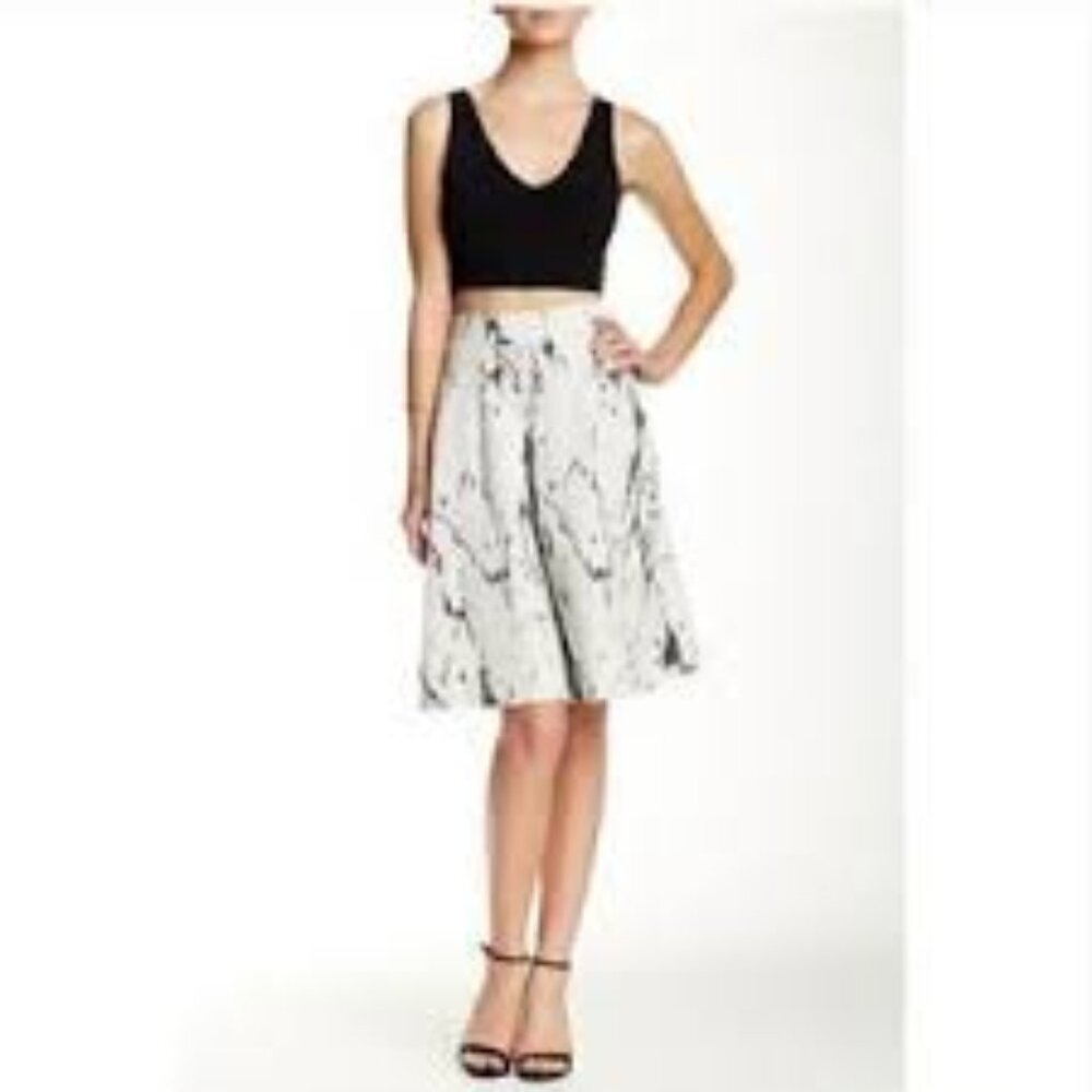 Everleigh A-line Marble Print Skirt Small